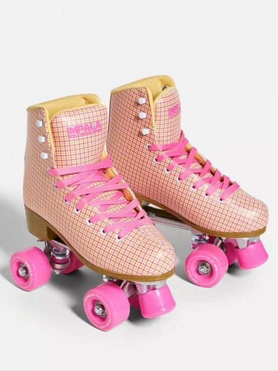 Impala Shoes - Impala Women's Quad Roller Skates Pink Tartan, Sz 8